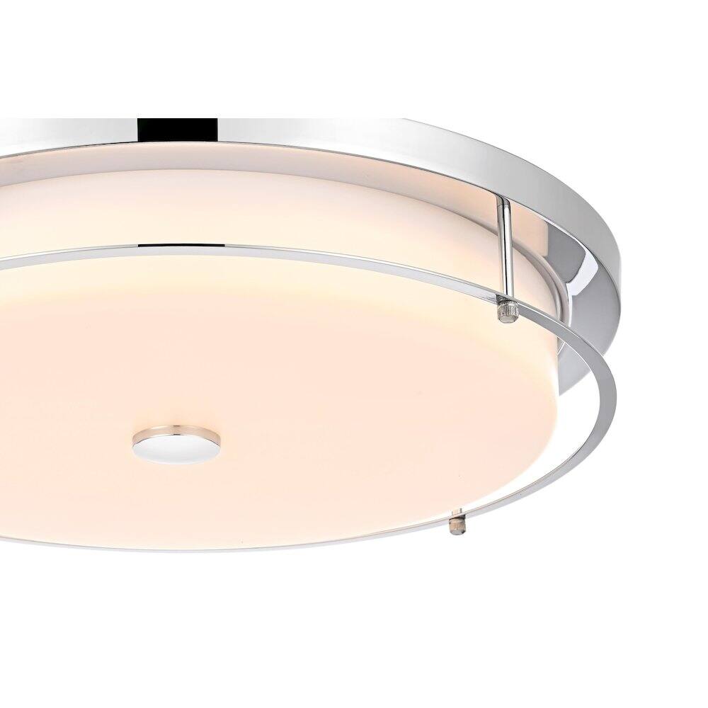 Back. Living District - Kolson 20 Inch Led Flush Mount Ceiling Light In Chrome - Chrome.