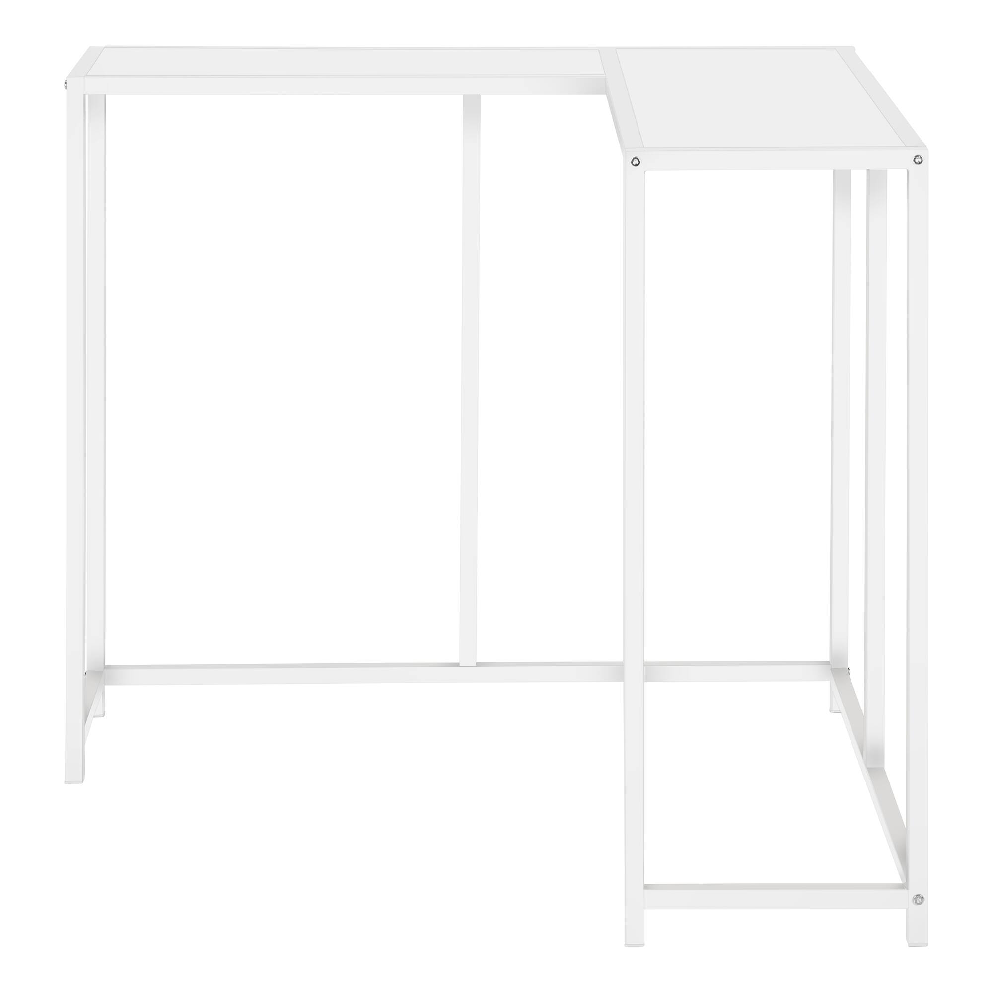 Alt View 1. TinyHomie - Accent Table Console Entryway Narrow Corner Living Room Bedroom White Laminate White Metal Contemporary Modern - White.
