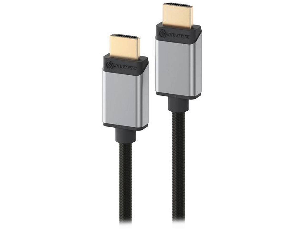 Front. Alogic - Alogic SSULHD01-SGR 3.28 ft. (1m) Space Grey Slim Super Ultra 8K HDMI to HDMI Cable - Male to Male Male to Male.