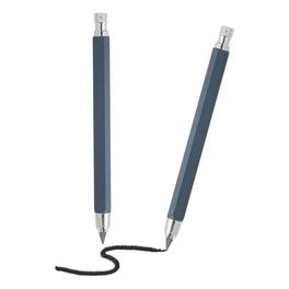 Unique Bargains - 2pcs Mech Pencil 5.6mm, Lead Holder Large Metal w/ Sharpener for Drawing, Sketching, Woodworking - Blue