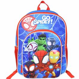 Disney Jr Marvel Spidey and his Amazing Friends 16" School Backpack with 1 Front Pocket - Blue