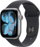Apple Watch Series 11 (GPS) 42mm Space Gray Aluminum Case with Black Sport Band - S/M - Space Gray - (2025)