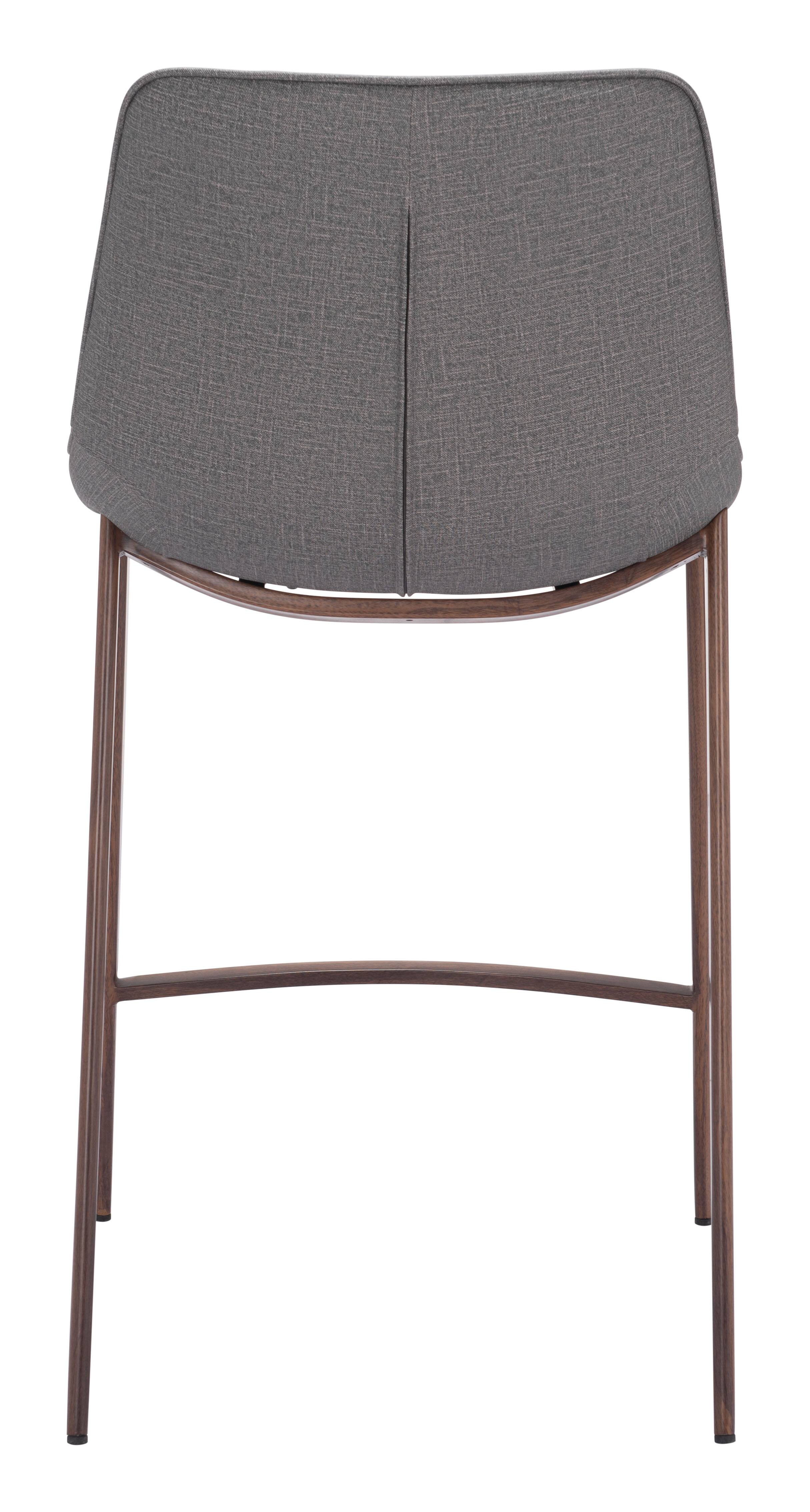 Alt View 2. Hivvago - Magnus Counter Stool (Set of 2) Slate Gray & Walnut - Slate Gray & Walnut.