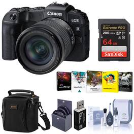 Bundle - Canon - EOS RP 26.2MP Full-Frame Mirrorless Camera with RF 24-105mm F4-7.1 IS STM Lens - With Camera Case, 64GB