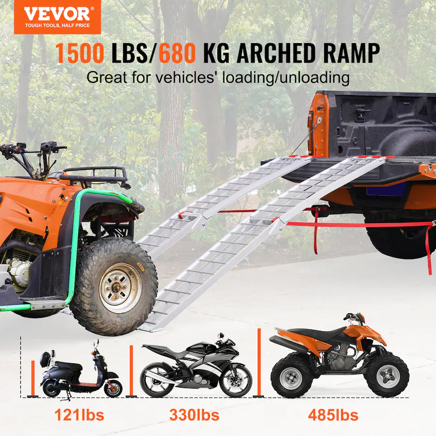 Mtb Start Ramp VEVOR Aluminum Ramps, 1500 lbs Folding Loading Ramps for Pickup Trucks ...