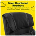 Alt View Zoom 12. Serta - Hannah Upholstered Executive Office Chair with Pillowed Headrest - Smooth Bonded Leather - Black.