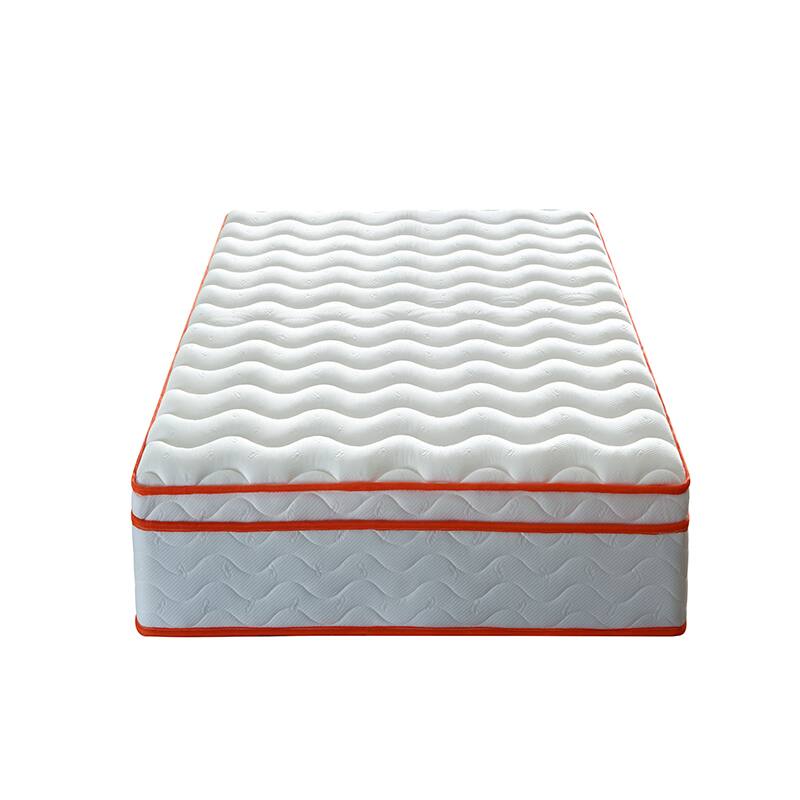 Back. GOODSILO - 10 Inch Hybrid Queen Mattress with Memory Foam and Pocket Springs for Medium Firm Support and Breathable Comfort - Milk White.