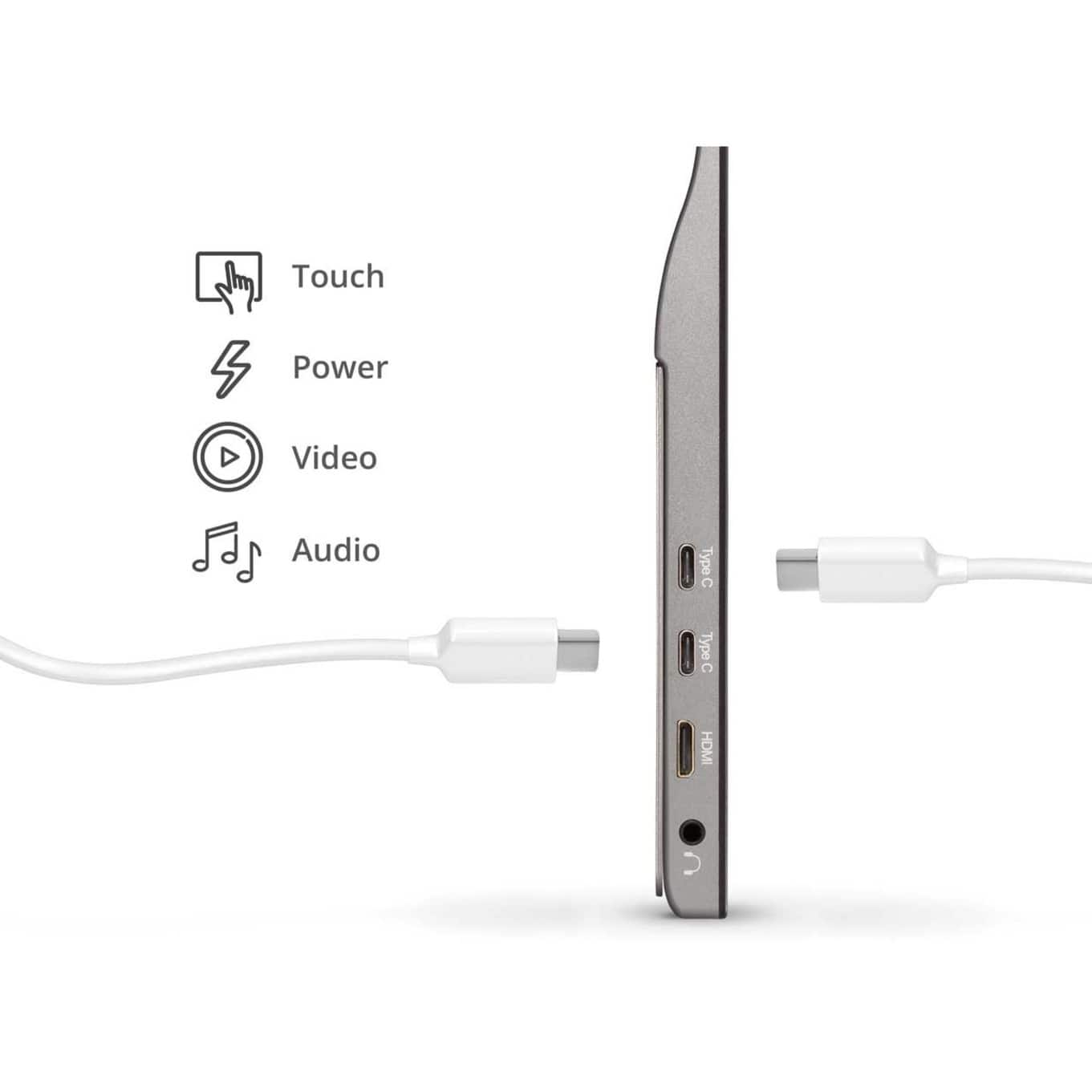 Alt View 22. ViewSonic - TD1655 15.6" LCD FHD Touch Screen Monitor (USB-C, Mini HDMI) - Black.