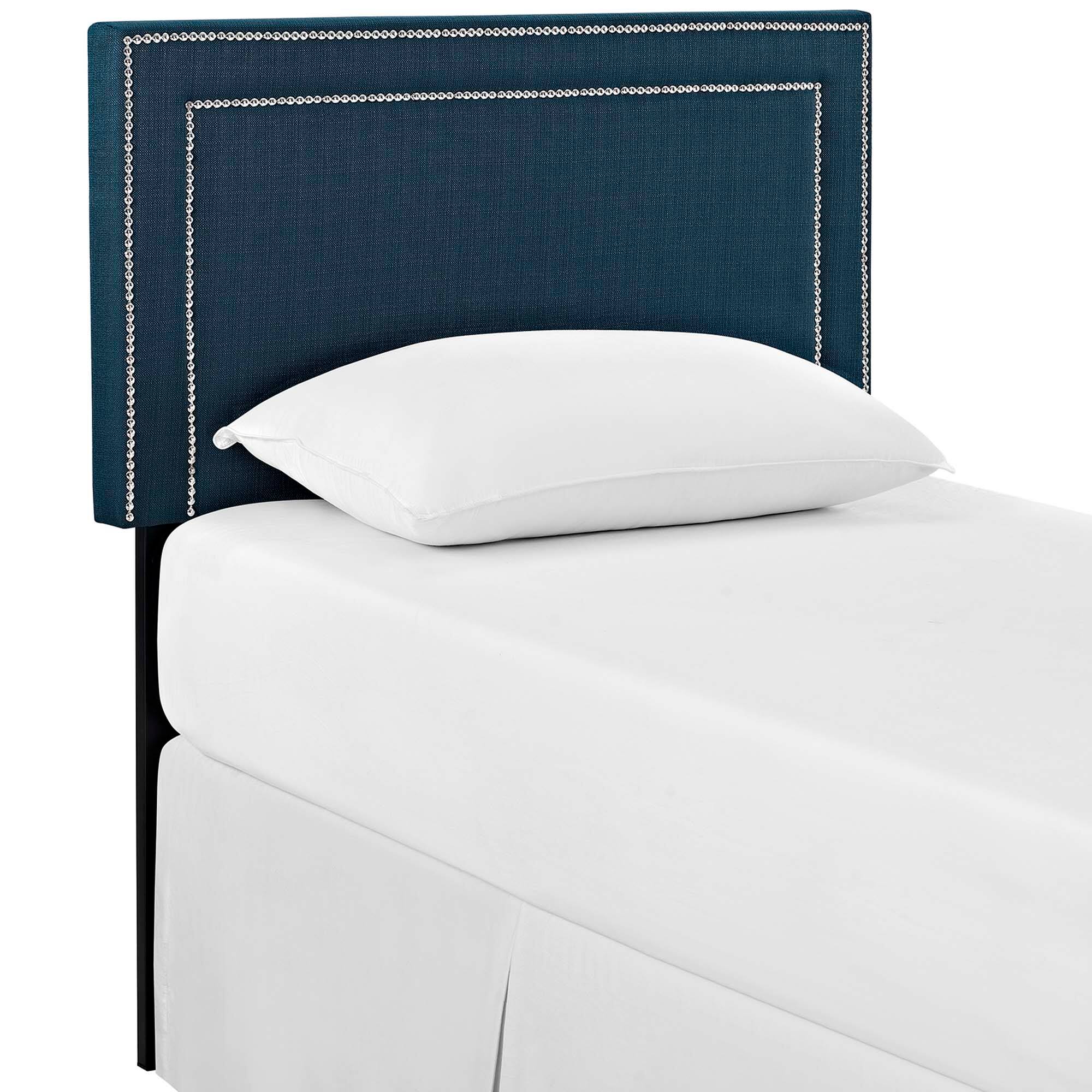 Front. Modway - Jessamine Upholstered Fabric Twin Headboard by Modway - Blue.