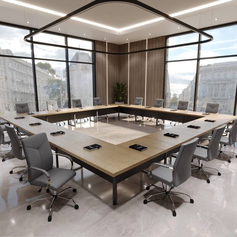 Left. LeisureMod - Sonora High-Back Leather Office Chair with Adjustable Height, Swivel, and Tilt, Desk, Conference Room, or Home Office - Grey.