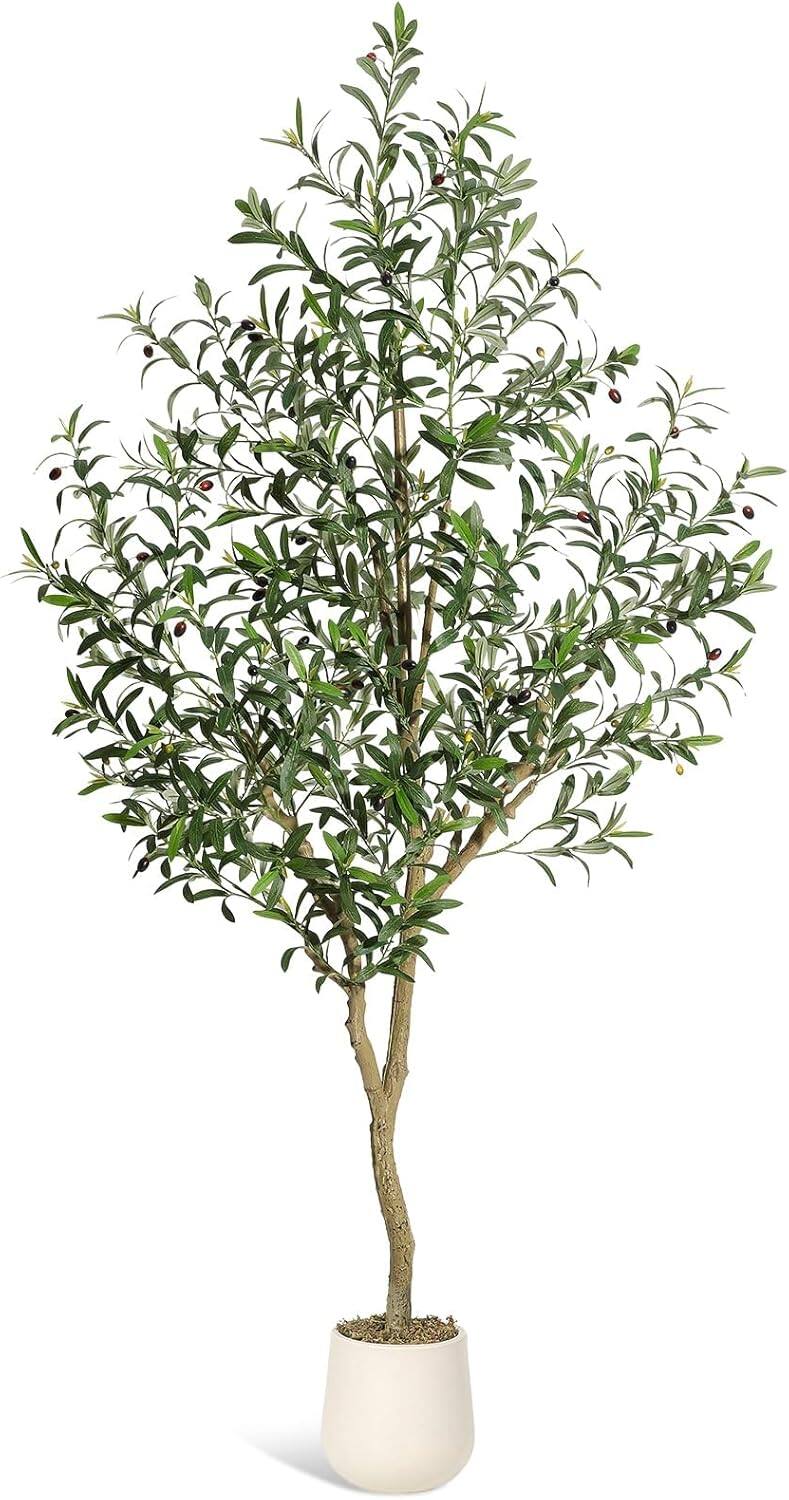 Alt View 5. Acekool - Olive Trees Artificial Indoor,Large Artificial Tree Faux Plants for Home Office Outdoor Decor - Green.