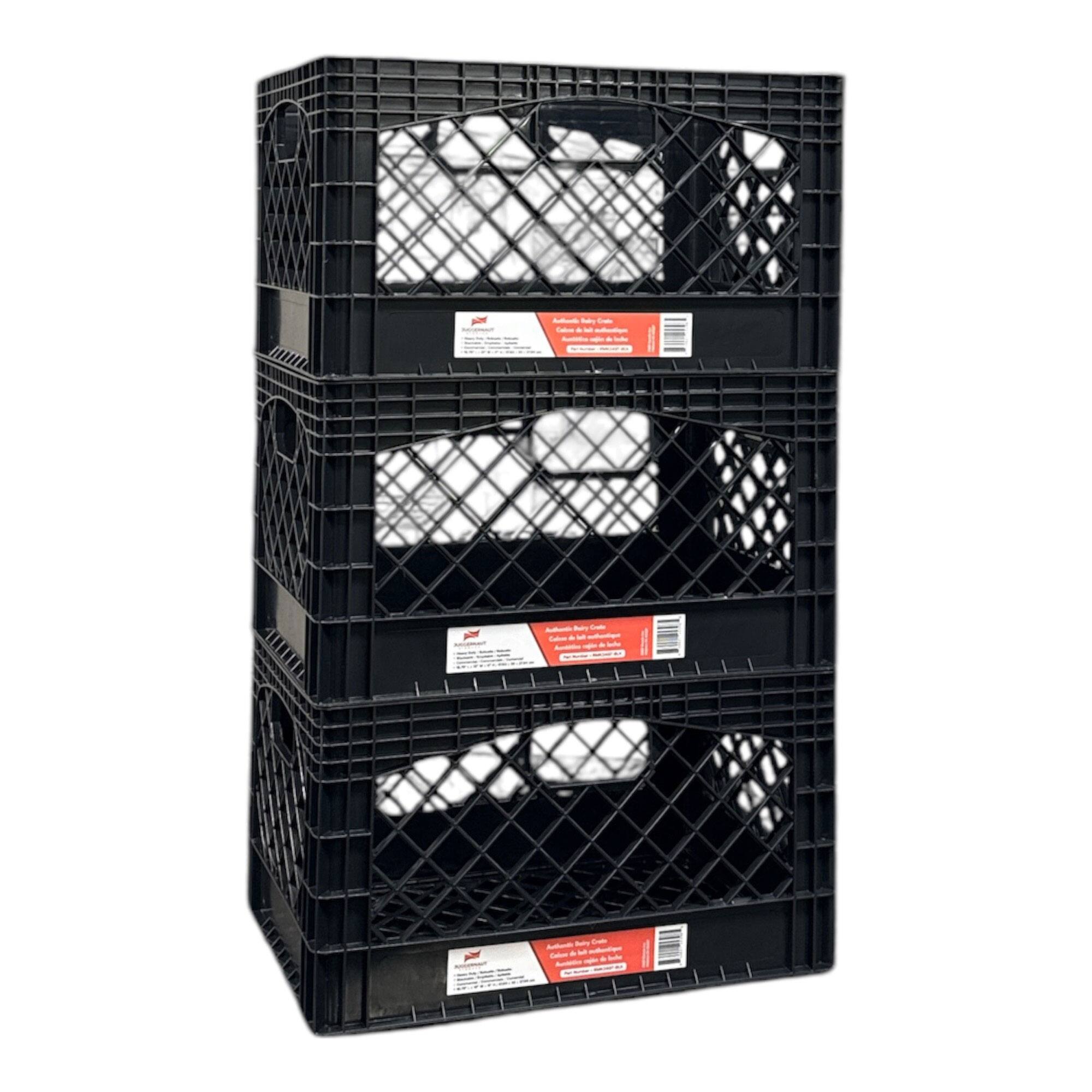 Alt View 7. Juggernaut Storage - Juggernaut Storage Crate for Office Storage & Classroom Organization, 6-Pack - Black.