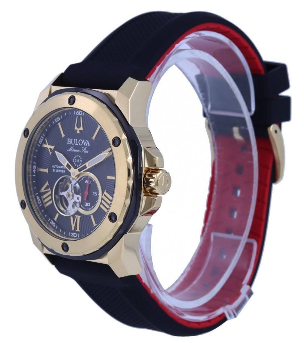 BULOVA Marine Star  
Automatic  
200m  
21 JEWELS  
150m  
160m  
155m  
150m  
145m  
140m  
135m  
130m  
125m  
120m  
115m  
110m  
105m  
100m  
95m  
90m  
85m  
80m  
75m  
70m  
65m  
60m  
55m  
50m  
45m  
40m  
35m  
30m  
25m  
20m  
15m  
10m  
5m  
0m