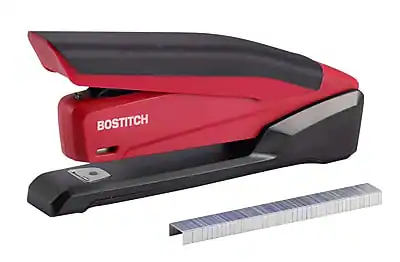 Front. Bostitch - PaperPro Reduced-Effort Desktop Stapler, 20-Sheet Capacity, Staples Included - Red/Black.