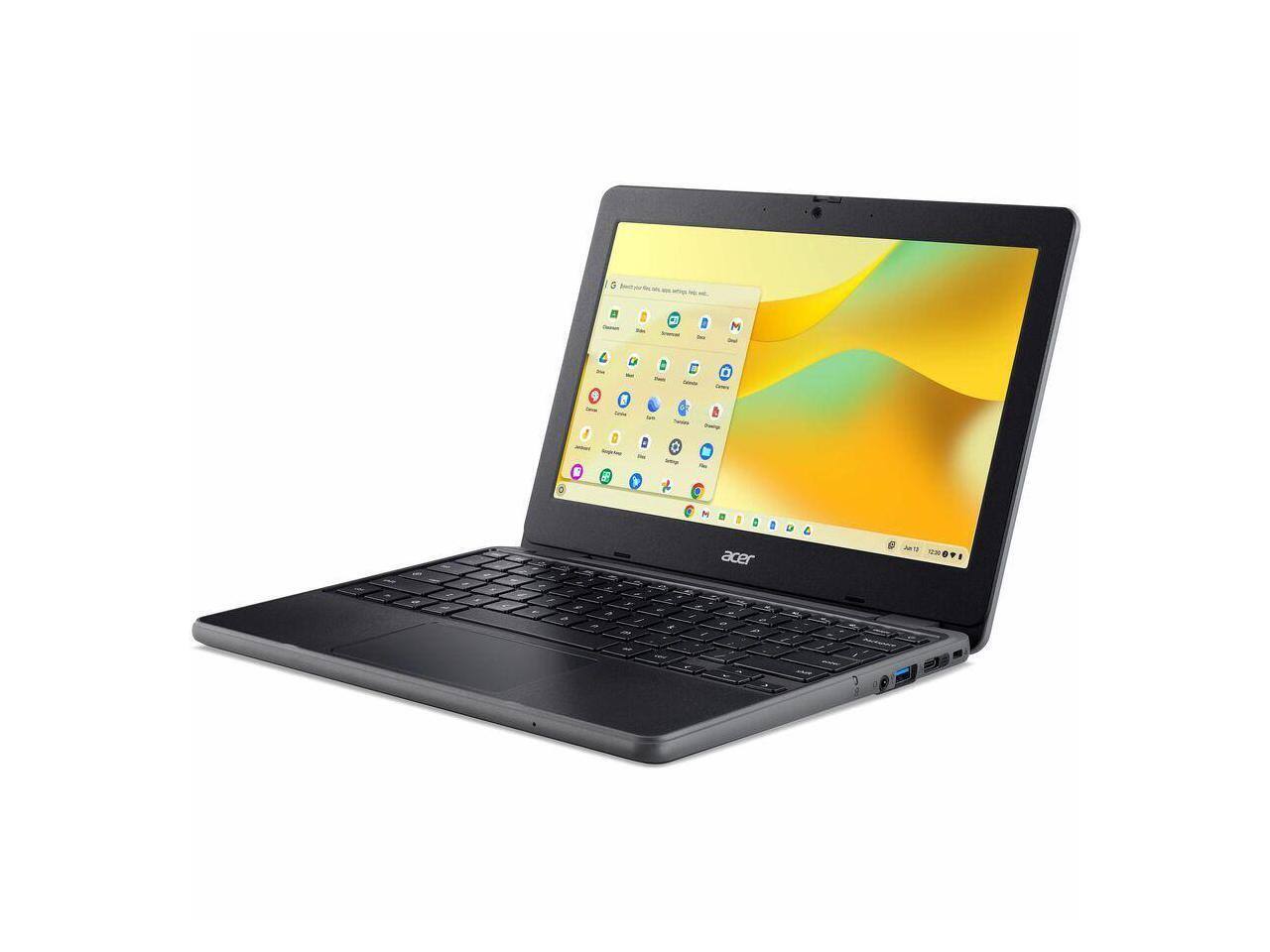 Alt View 5. Acer - Acer Chromebook 511 11.6" Touchscreen Laptop, Intel N150, 8GB RAM, 64GB SSD, HD 60Hz, Black - Black.
