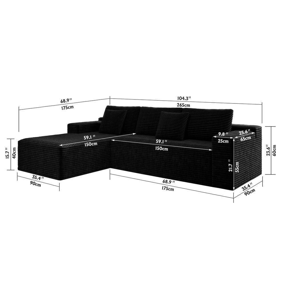 68.9" 175cm  
104.3" 265cm  
15.7" 40cm  
35.4" 90cm  
59.1" 150cm  
59.1" 150cm  
9.8" 25cm  
25.6" 65cm  
21.7" 55cm  
23.6" 60cm  
35.4" 90cm  
68.9" 175cm  
21.7" 55cm  
25.6" 65cm  
9.8" 25cm  
59.1" 150cm  
59.1" 150cm  
104.3" 265cm  
68.9" 175cm  
35.4" 90cm