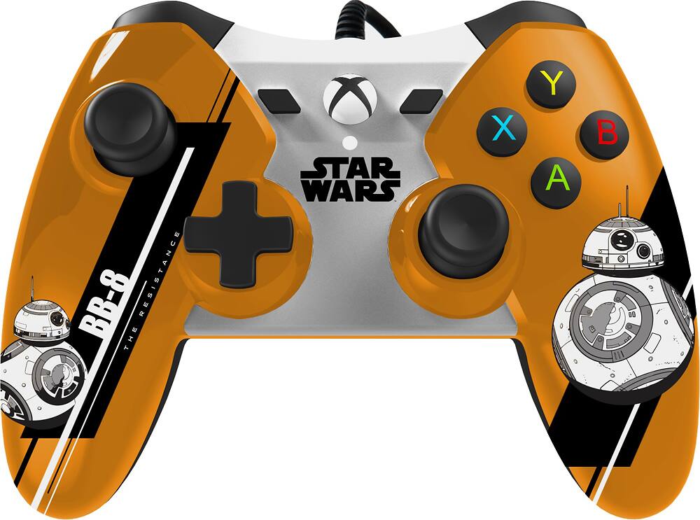 Front. Power A - Star Wars: The Force Awakens BB-8 Wired Controller for Xbox One - Orange/Gray/Black/White.