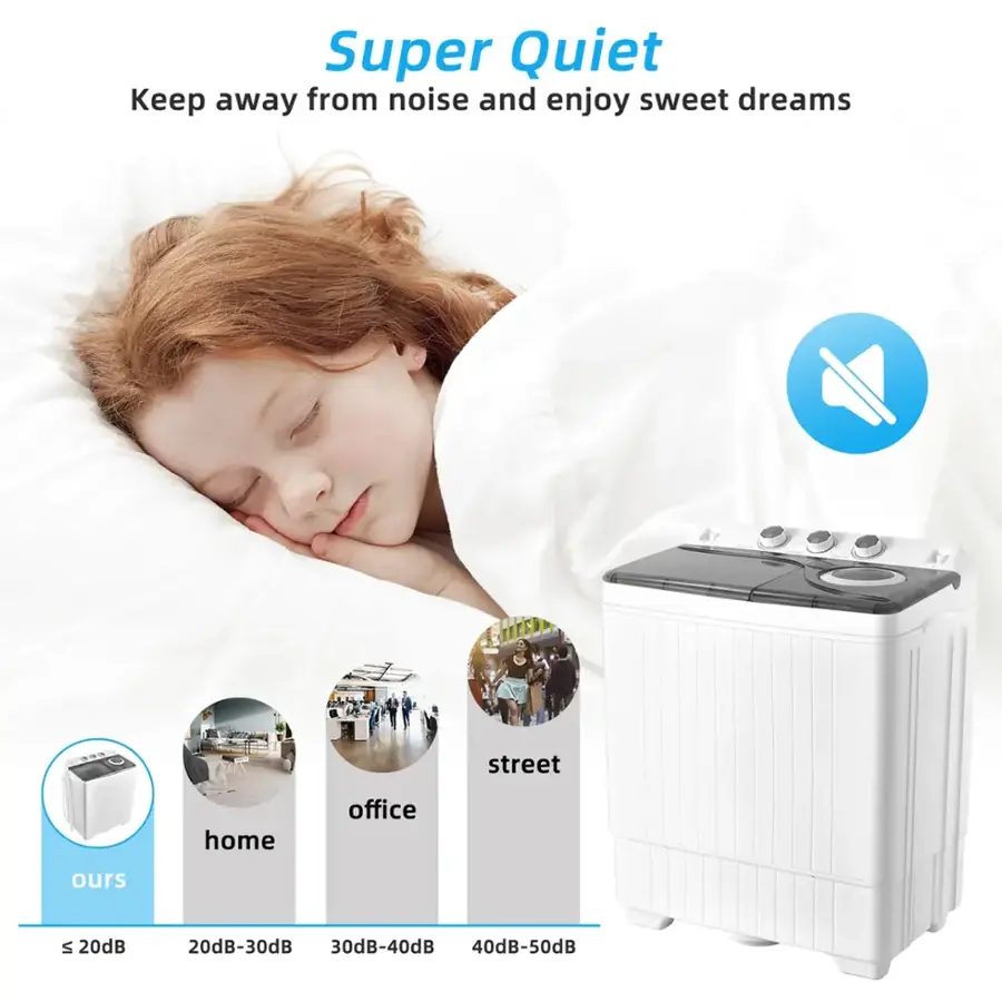 Super Quiet: Keep away from noise and enjoy sweet dreams.

* Street: 20dB-30dB
* Home: 30dB-40dB
* Office: 40dB-50dB
* Ours: S 20dB-30dB-40dB-50dB