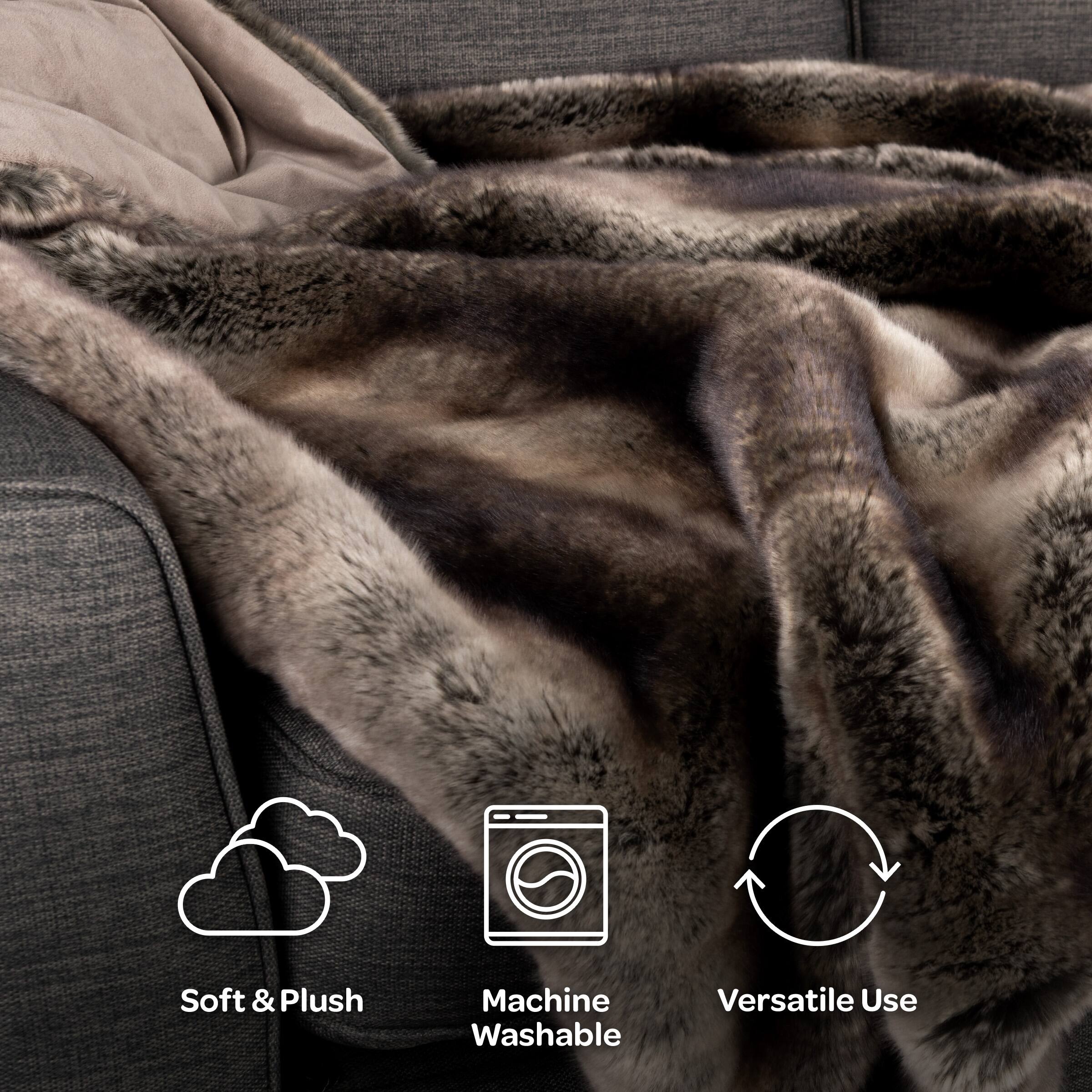 Soft & Plush  
Machine Washable  
Versatile Use