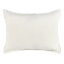 Manhattan Lane - Doji 20 x 26 Standard Pillow Sham, Soft Cotton, Premium Linen - Ivory White