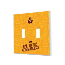 Keyscaper - Washington Commanders 2024 Illustrated Limited Edition Double Toggle Light Switch Plate - White