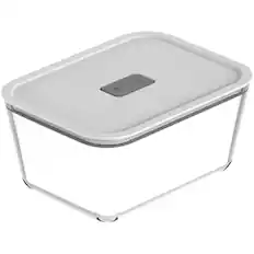 Front. OU - OU Glass Food Storage Container 10 Cup w Airtight Lid - Oven, Microwave, Freezer & Dishwasher Safe.