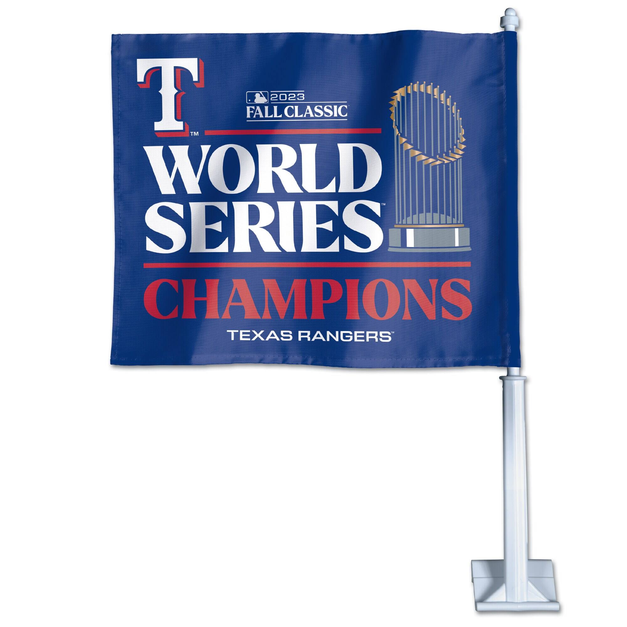 2023 FALL CLASSIC  
WORLD SERIES  
CHAMPIONS  
TEXAS RANGERS