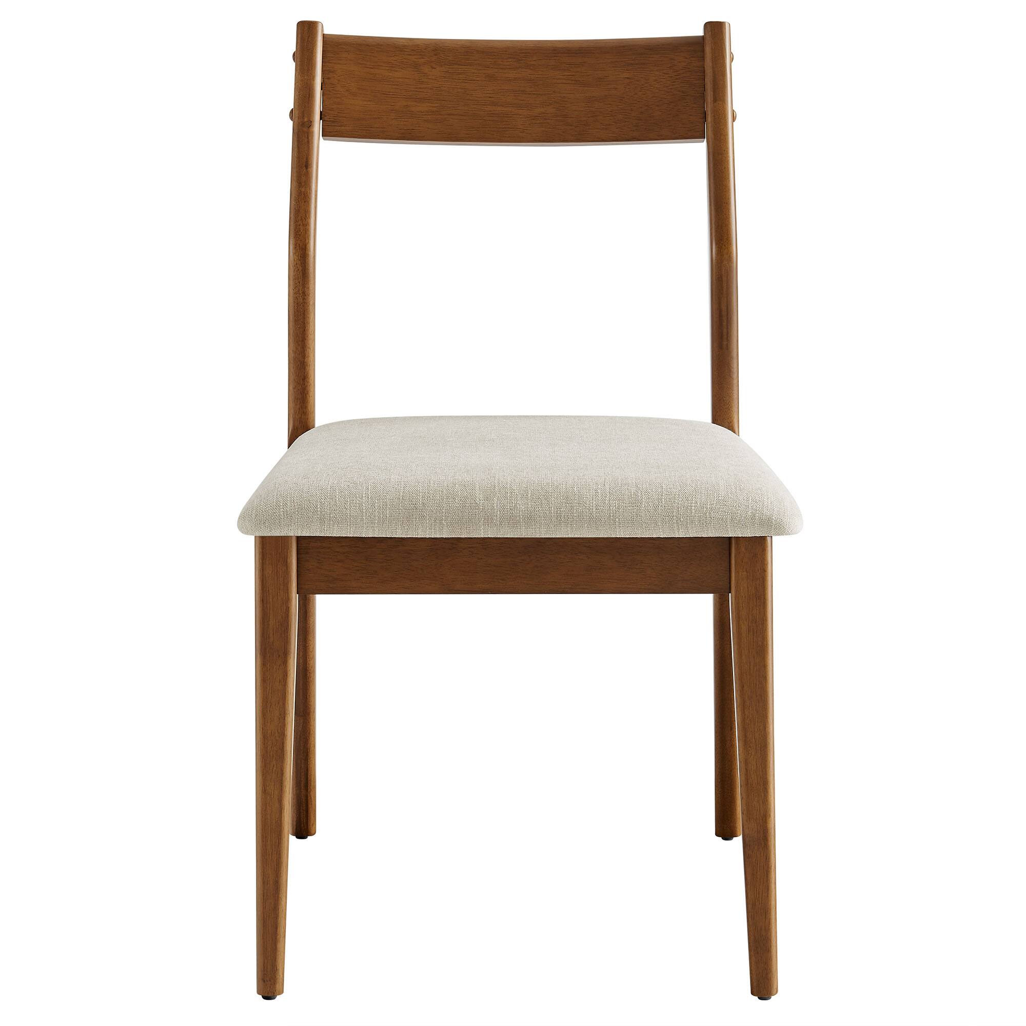 Alt View 3. Modway - Solara Fabric Wood Dining Side Chairs Set of 2 by Modway - Brown.