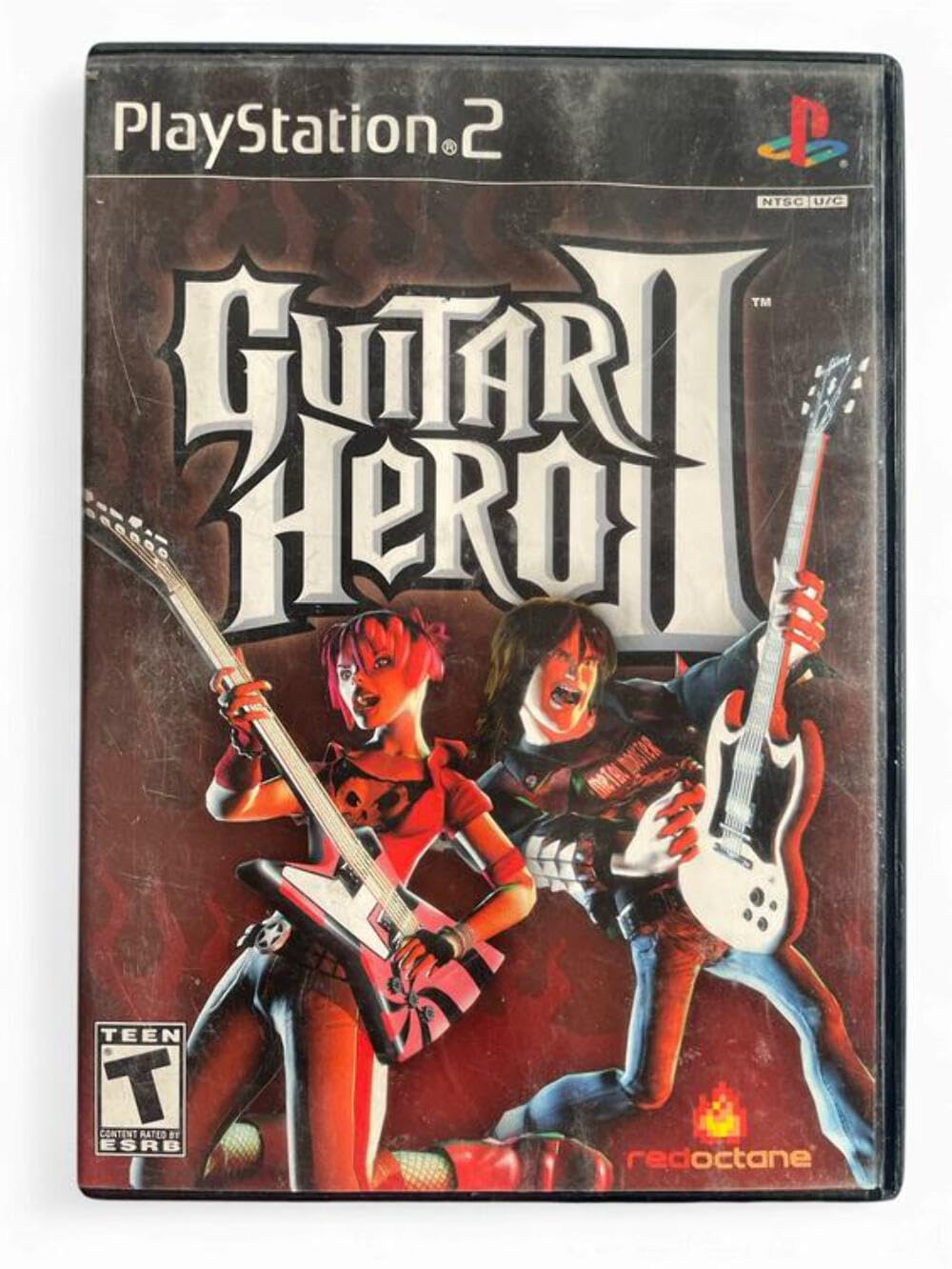 PlayStation.2 NTSC U/C TM Guitar Hero TEEN T CONTENT RATED BY ESRB redoctane - T (Teen 13+)