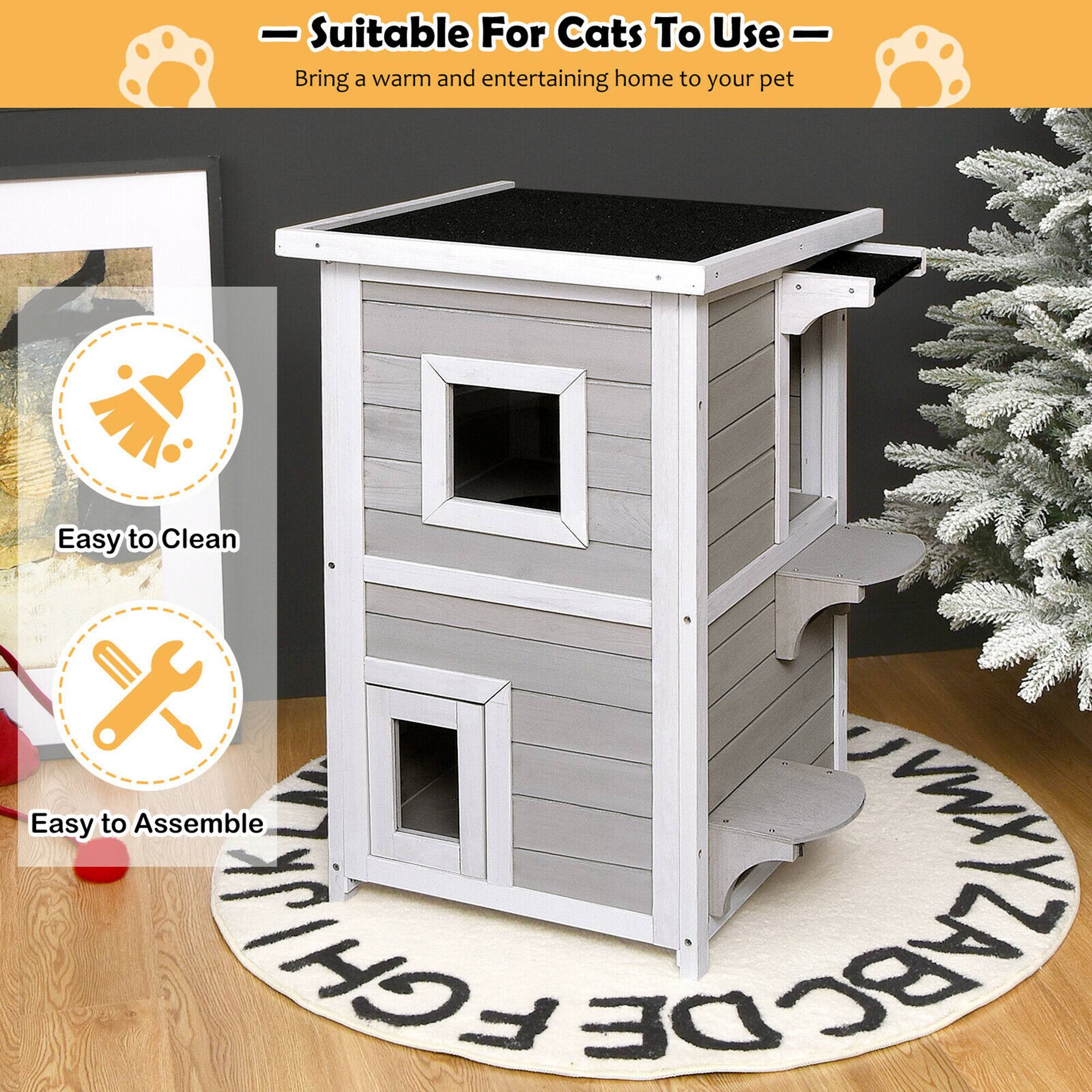 - Suitable For Cats To Use  
  Bring a warm and entertaining home to your pet

- Easy to Clean

- Easy to Assemble