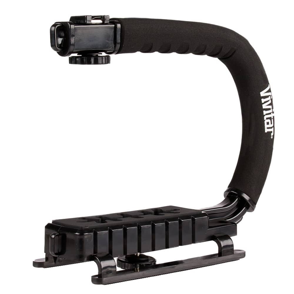 Vivitar - VPT200 Sports Action Grip for Camera and Camcorder Black with Smart Phone Holder