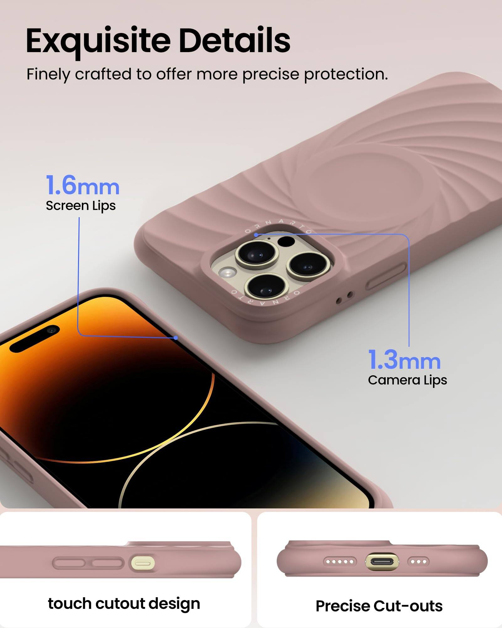 Ornarto Vortuxe for iPhone 14 Pro Max Case 6.7