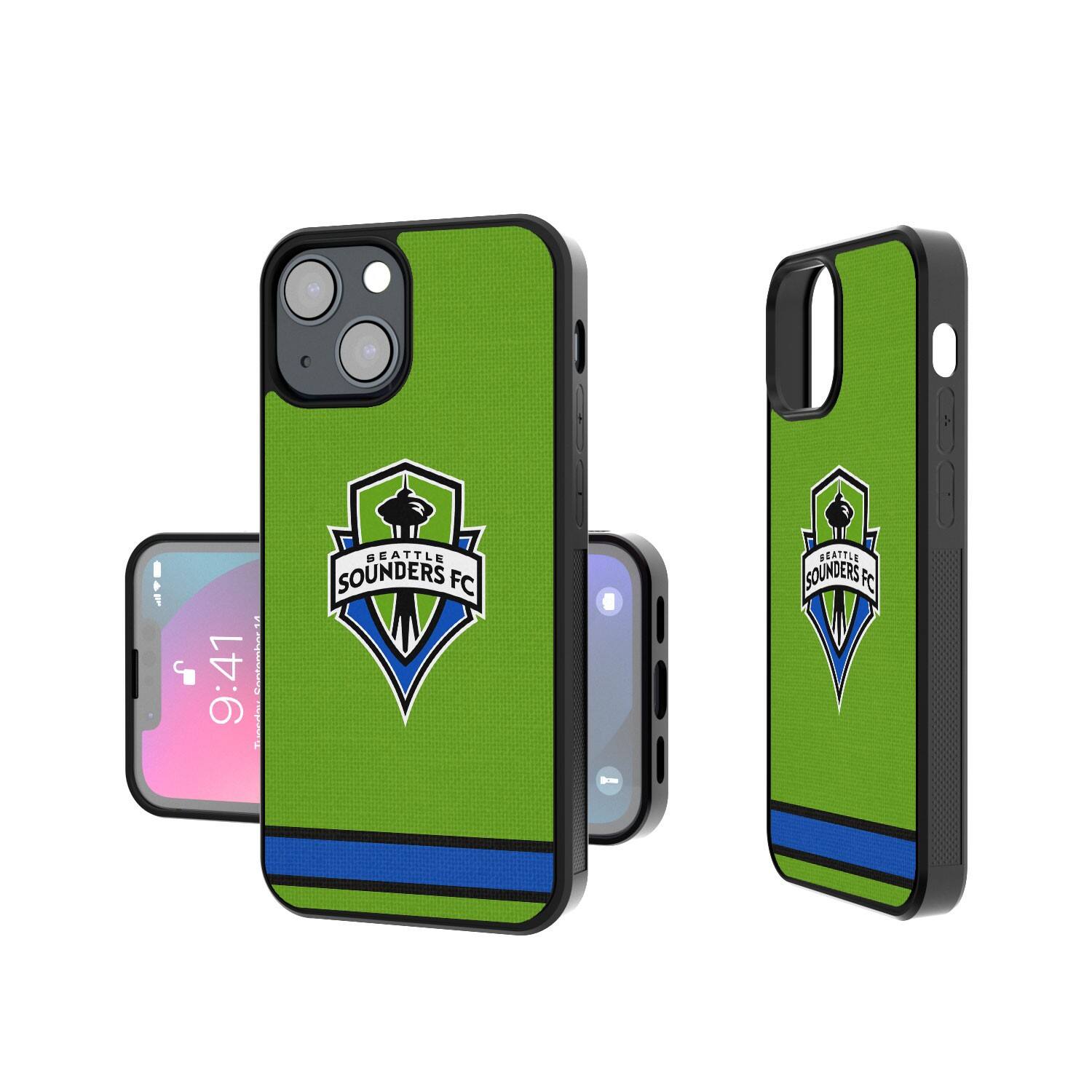 Keyscaper - MLS - Seattle Sounders FC iPhone Stripe Design Bump Case - 13 mini - Multicolor