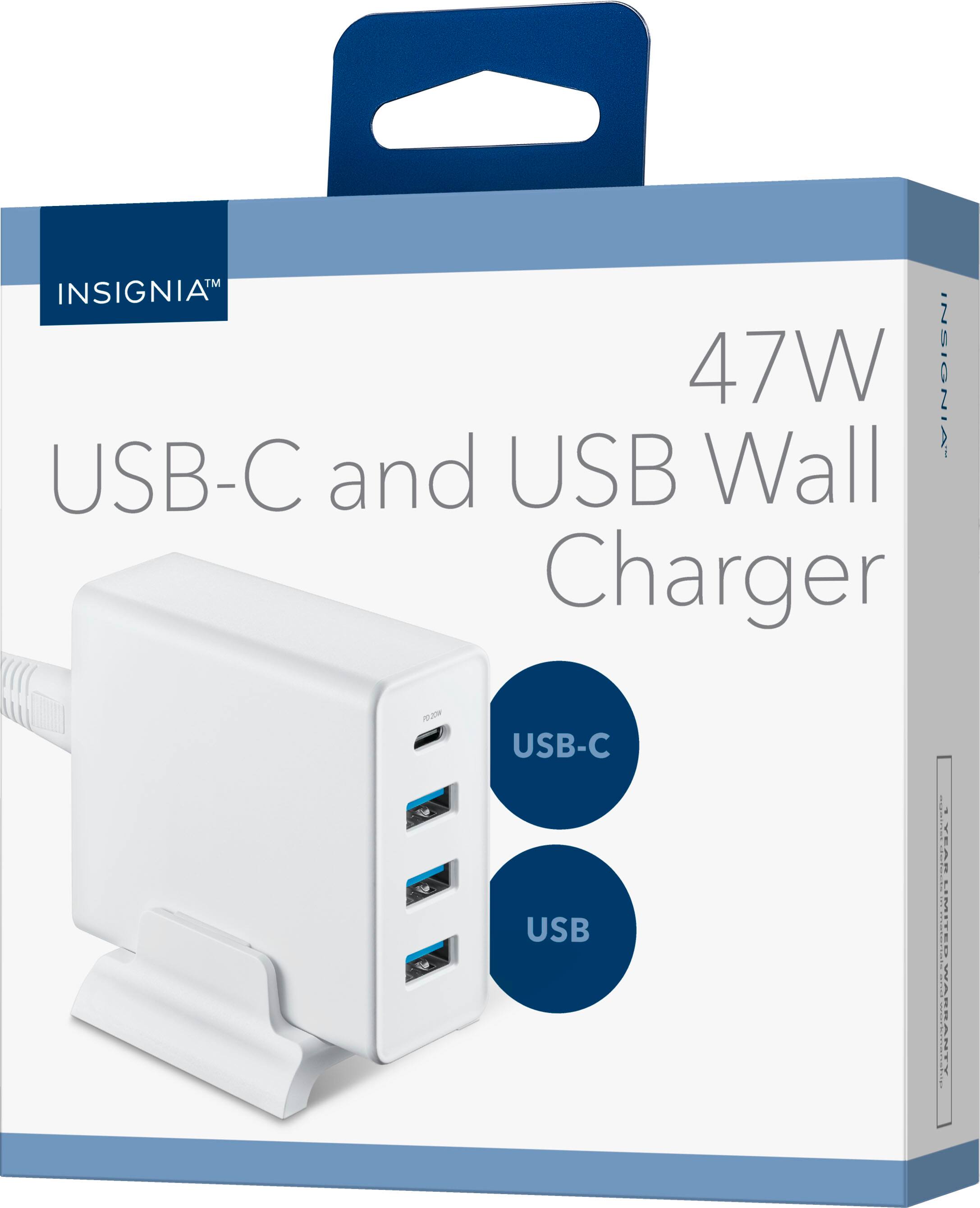 INSIGNIA™  
47W USB-C and USB Wall Charger  
USB-C  
USB