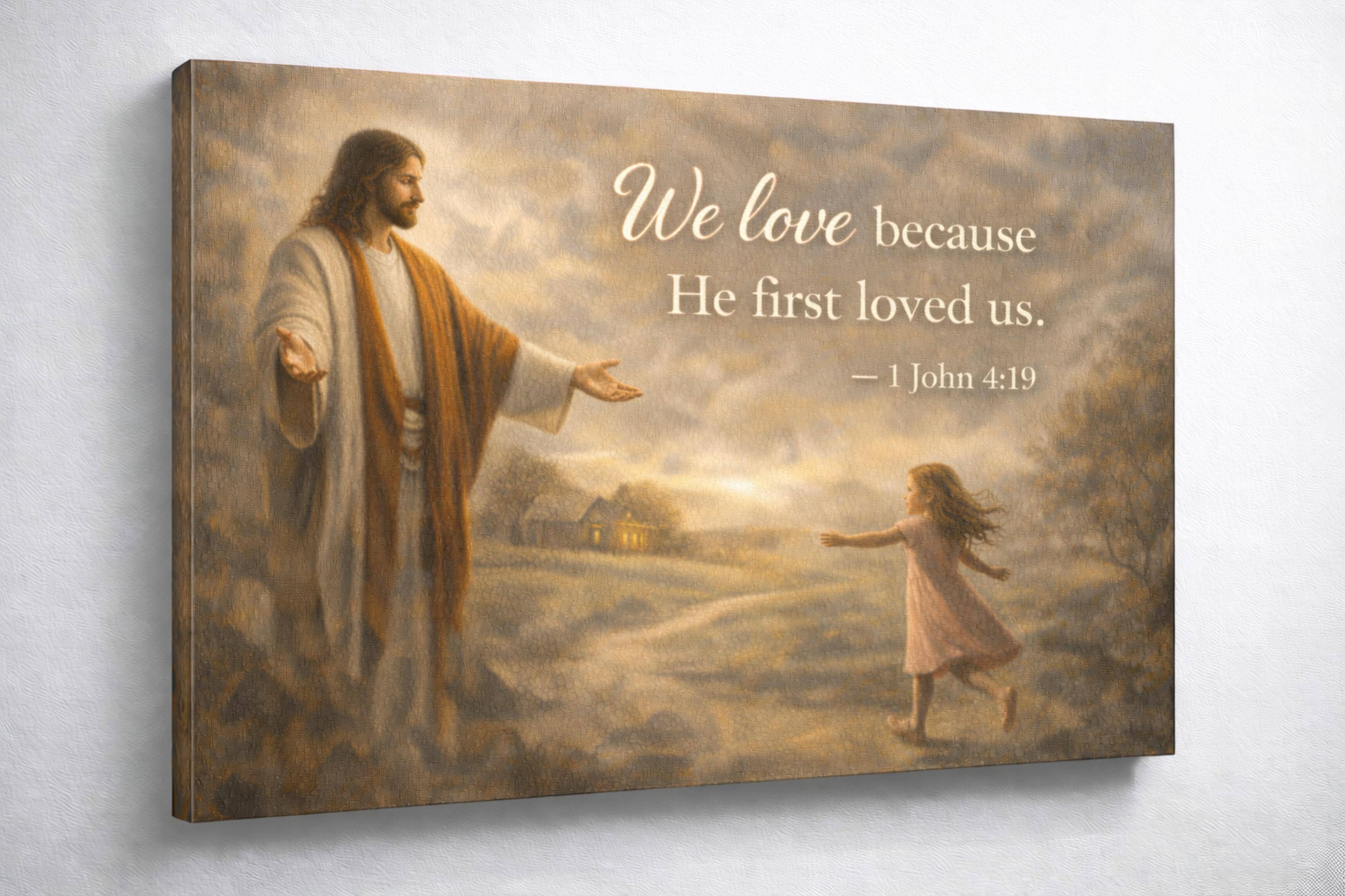 FC Design Large Golden Color Love Calling Canvas 24x36