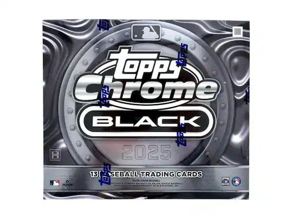 2 Topps Chrome VAPPS BLACK 2025 13 Baseball Trading Cards MAJOR LEAGUE BASEBALL OFFICIALLY LICENSED PRODUCT OF MAJOR LEAGUE BASEBALL OFFICIALLY LICENSED PRODUCT OF MLB PLAYERS, INC.