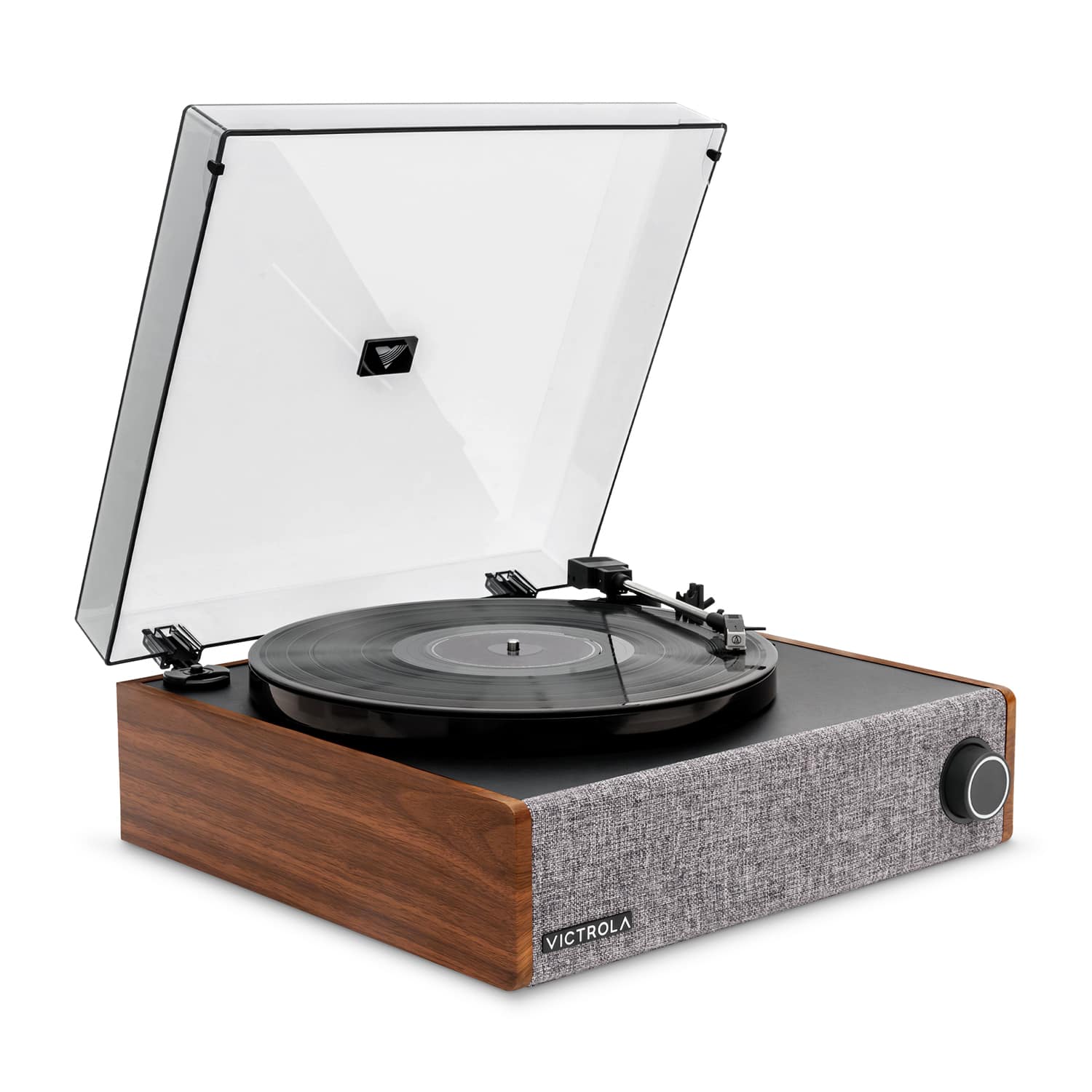 Victrola - Eastwood LP Stereo Bluetooth Record Player with Bluetooth and 3 speed Turntable - Walnut - Front_Zoom