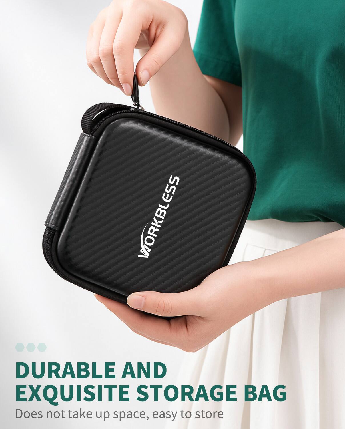 WORKBLESS DURABLE AND EXQUISITE STORAGE BAG  
Does not take up space, easy to store