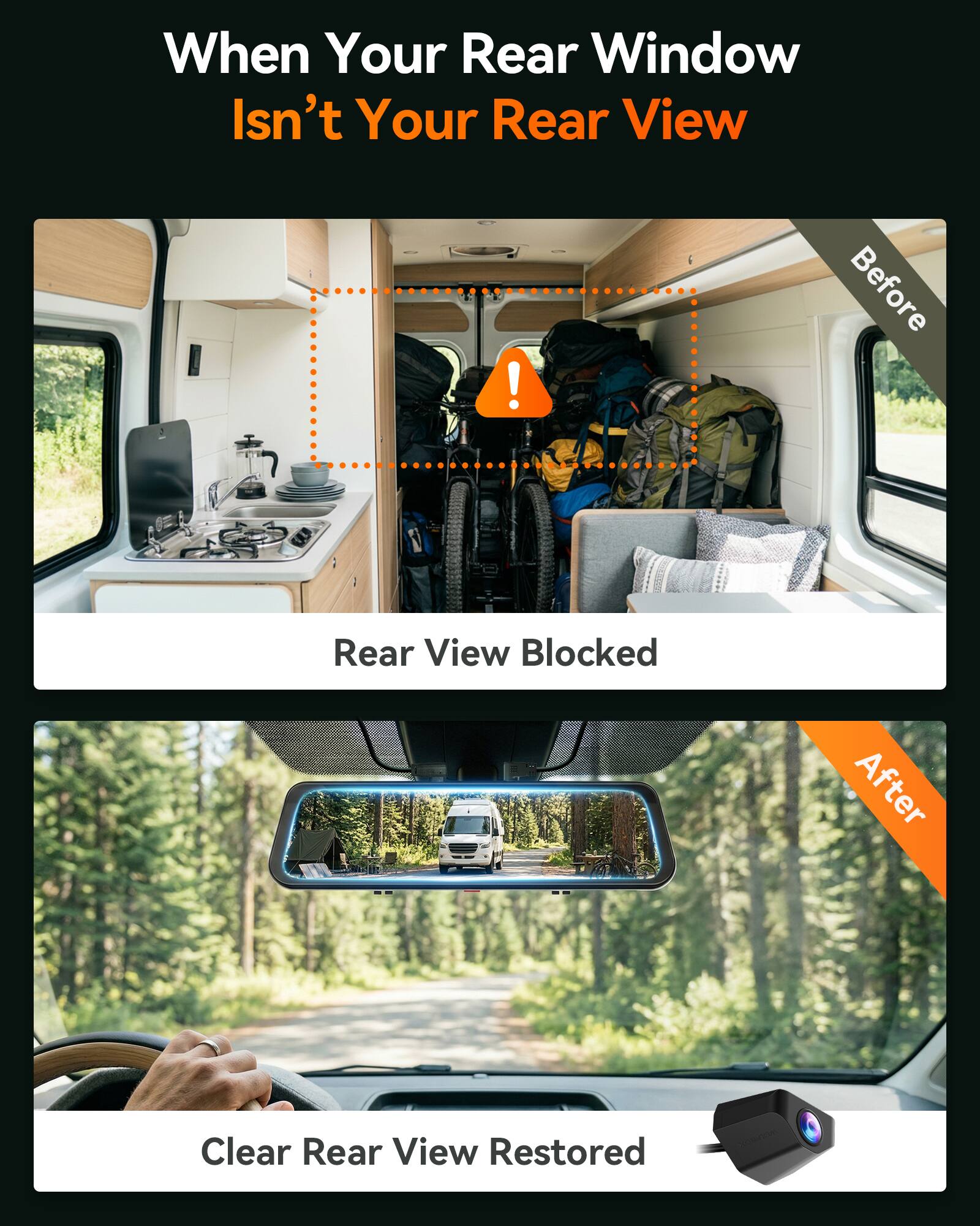 When Your Rear Window Isn't Your Rear View

Before
Rear View Blocked

After
Clear Rear View Restored