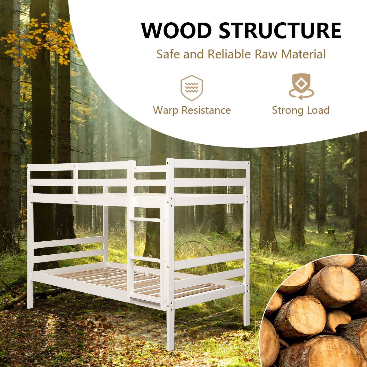 WOOD STRUCTURE
Safe and Reliable Raw Material
Warp Resistance
Strong Load