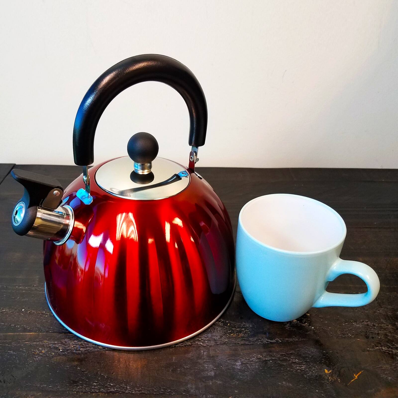 Alt View 5. Mr. Coffee - Mr. Coffee Twining 2.1 Quart Pumpkin Tea Kettle in Red - Red.