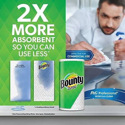 2X MORE ABSORBENT SO YOU CAN USE LESS*

EFFECTIVE FOR COMMERCIAL USE

The Leading Ordinary Brand

Bounty Picker™

P&G Professional™ WOW that's CLEAN

1/3" Flavored Sparkling Water, Time lapse Dramatization

*leading ordinary brand