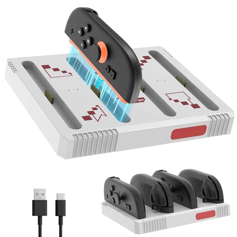 Cluzine - Switch 2 Joy-Con 4-in-1 Charging Dock Charger Station NS2 Accessories