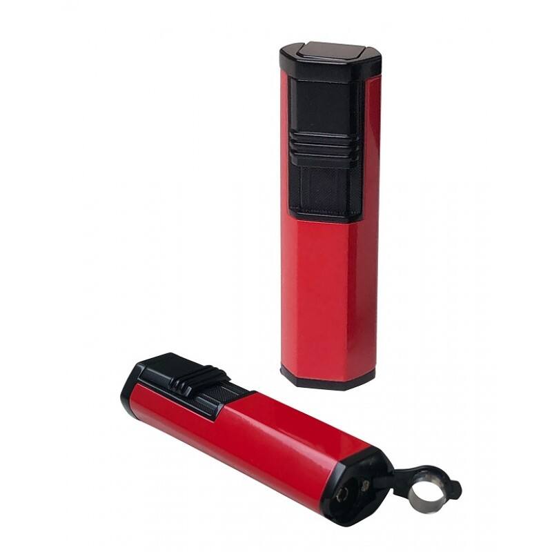 Alt View 1. Prestige - The Apex Torch Lighter (Red) - Red Black Finish.