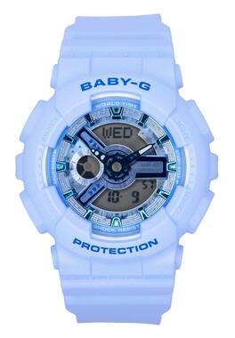 Casio - Baby-G Analog Digital Quartz BA-110YK-2A Resin Strap Dial Women's Watch 100M - Blue