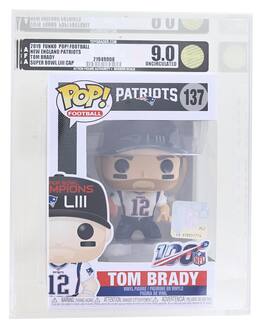 New England Patriots NFL Funko POP Vinyl Figure | SB LIII Tom Brady Graded AFA 9.0 - Blue