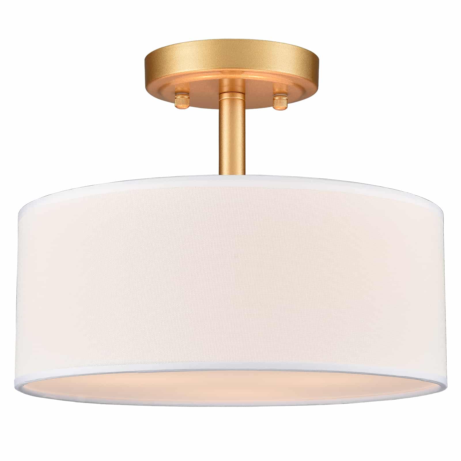 Front. MOOSE - Modern Gold Light Fixture Ceiling Mount Flush Mount Drum Ceiling Light Fixture - Gold.