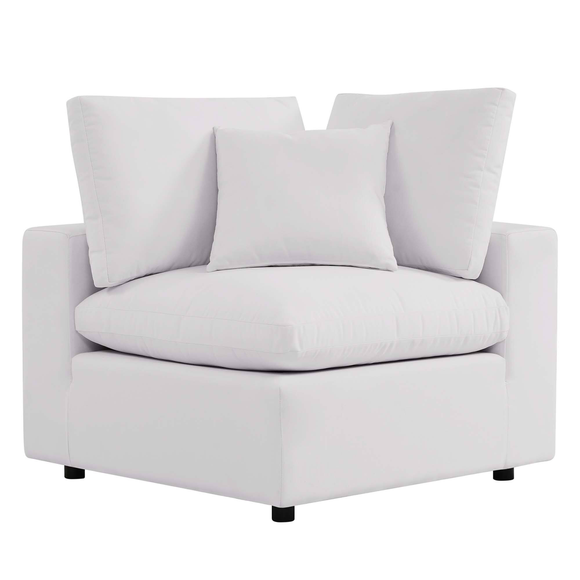 Angle. Modway - Commix Overstuffed Outdoor Patio Corner Chair by Modway - White.
