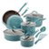 Angle Zoom. Rachael Ray - Cucina 12-Piece Cookware Set - Agave Blue.