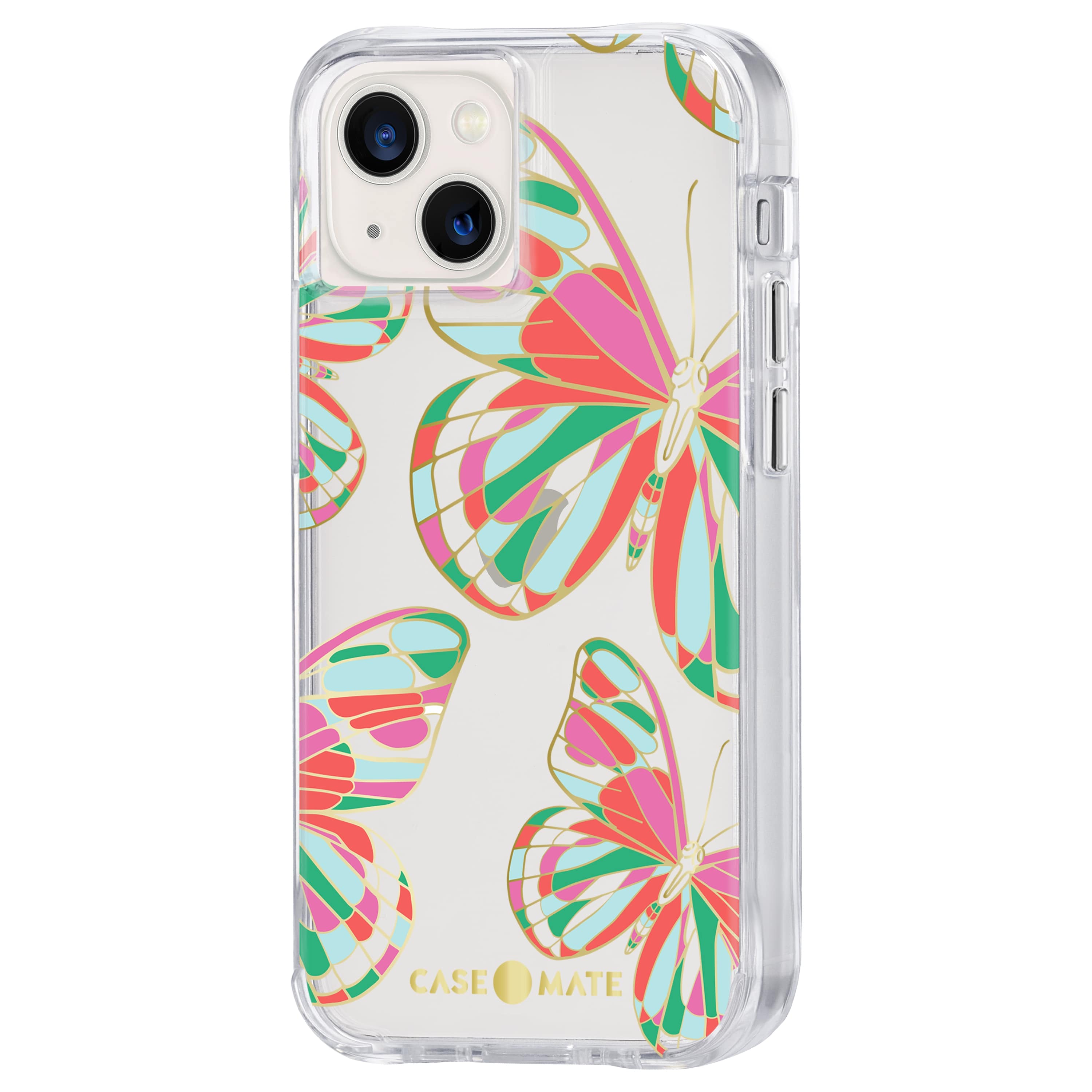 Left. Case-Mate - Print Hardshell Case for iPhone 13 mini - Butterflies.